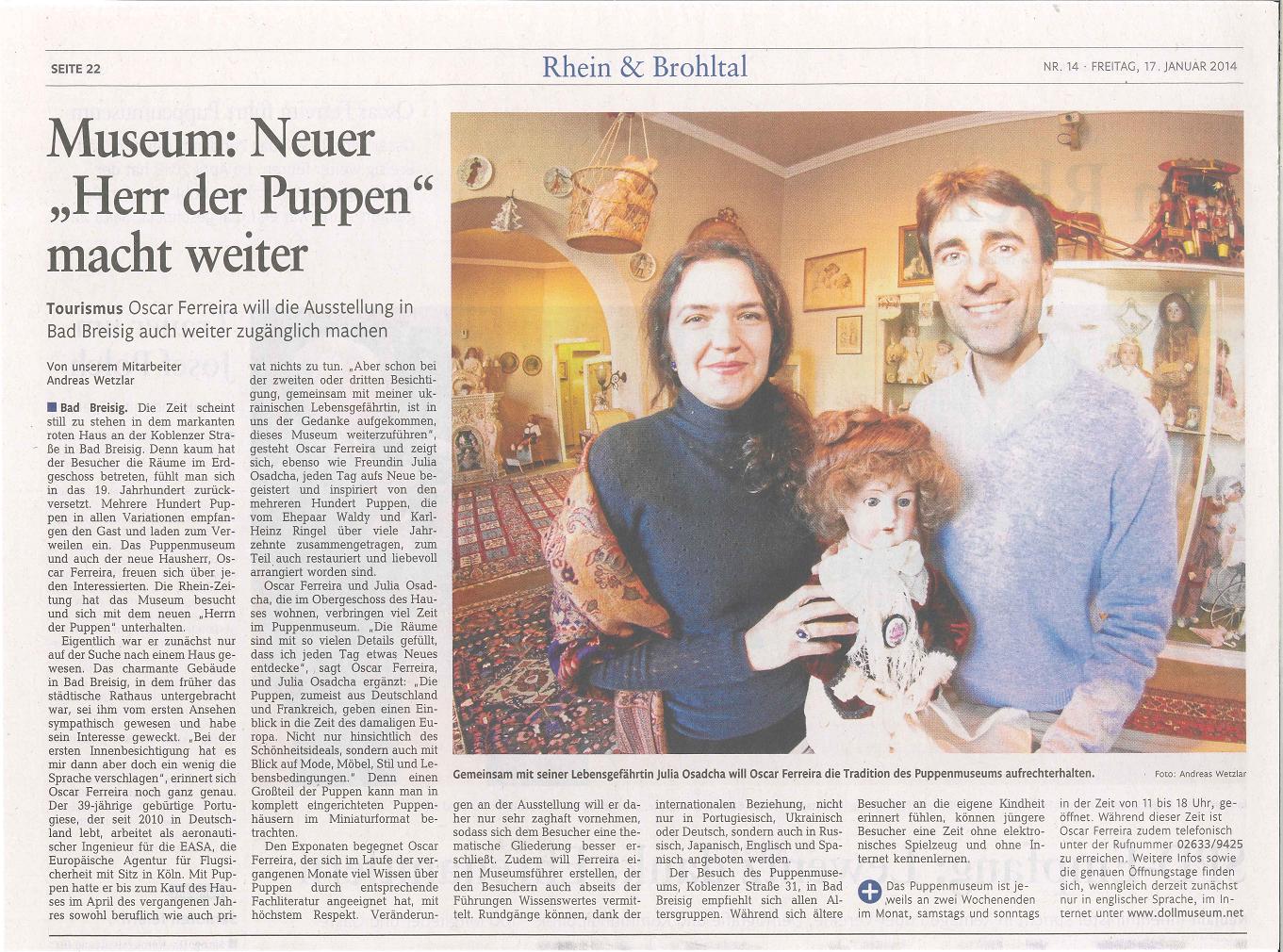 Puppen Museum Bad Breisig Rhein-Zeitung